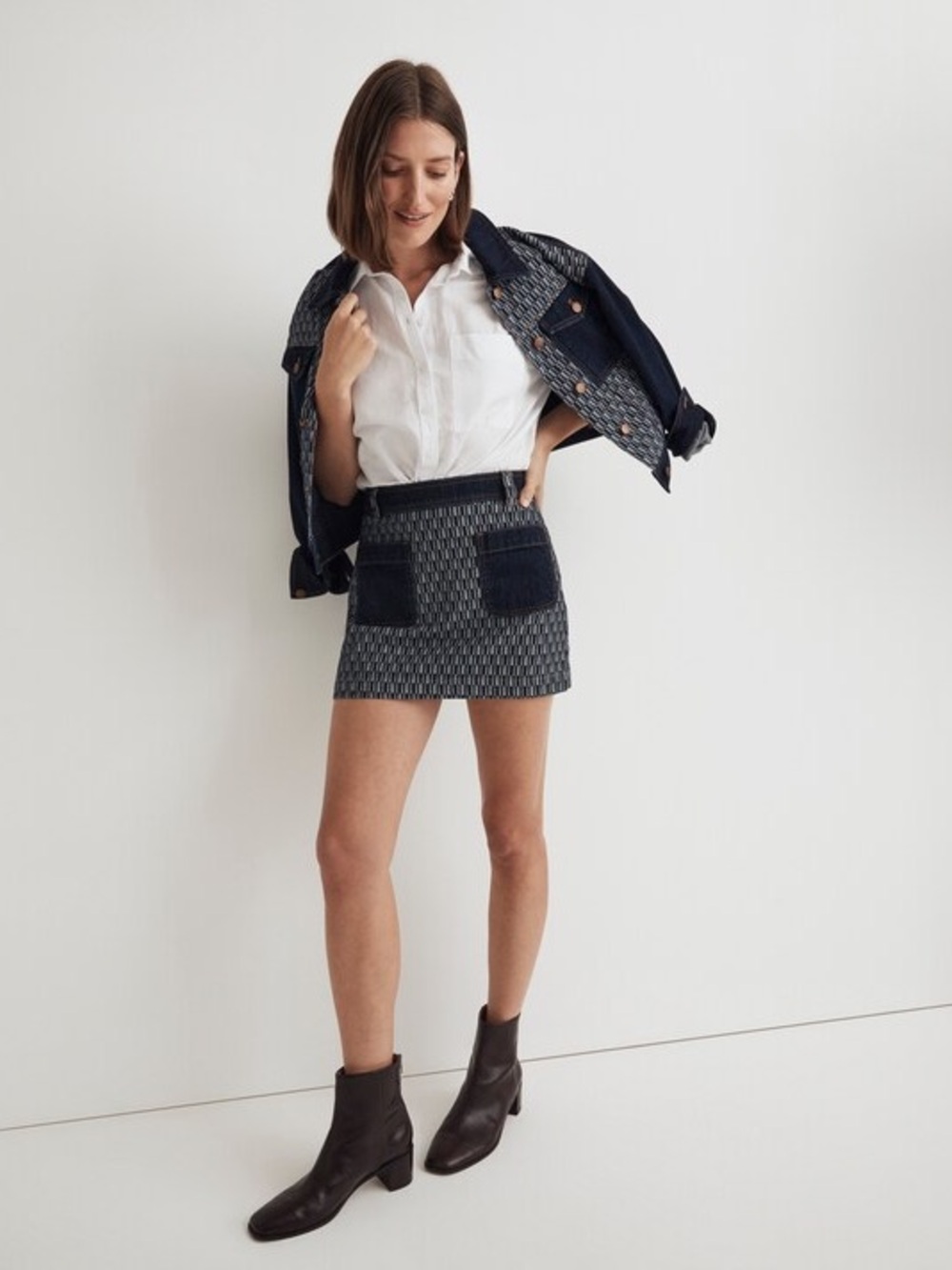 MADEWELL Denim Micro Mini Skirt in Genova Wash size 26 EUC